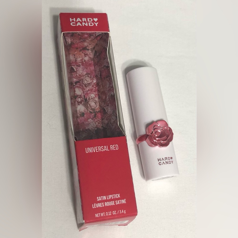 Hard Candy Satin Lipstick  universal red. 0.12oz